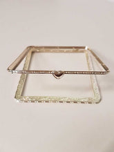Load image into Gallery viewer, Silver Hinge Ring SQUARE HEART